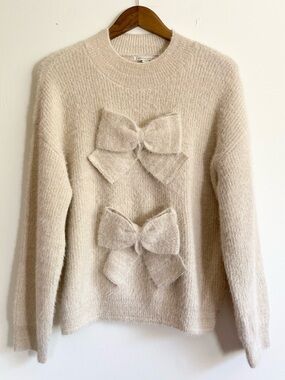 NWT Cato Oatmeal Bow Sweater XL